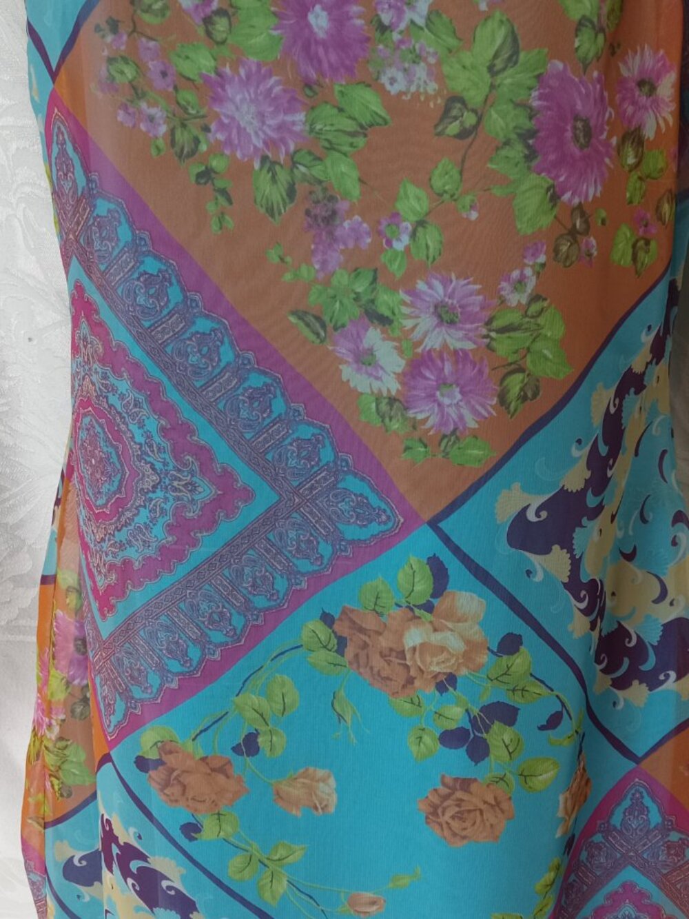 Floral Patchwork Slip Dress - Picture 8 of 13